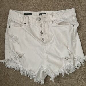 Cut off white shorts